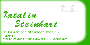 katalin steinhart business card